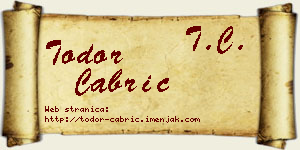 Todor Čabrić vizit kartica